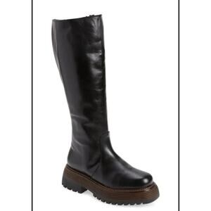 Free People Rhodes Knee High Platform Boots Black US 10 NWOB